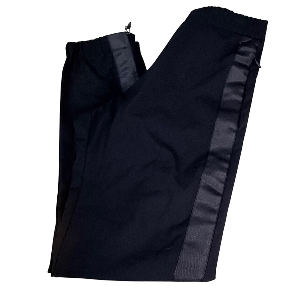 Zara Man Black Side Stripe Jogger Pants Ankle Zip Tapered Trouser Size L 32 - Picture 3 of 11
